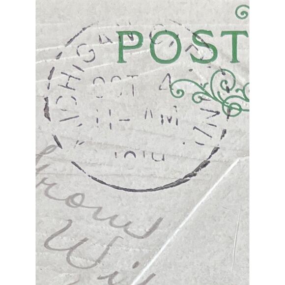 Antique 1919 Ephemera Postcard Sweet Message Forget Me Not Birthday Posted SEE - Picture 4 of 6